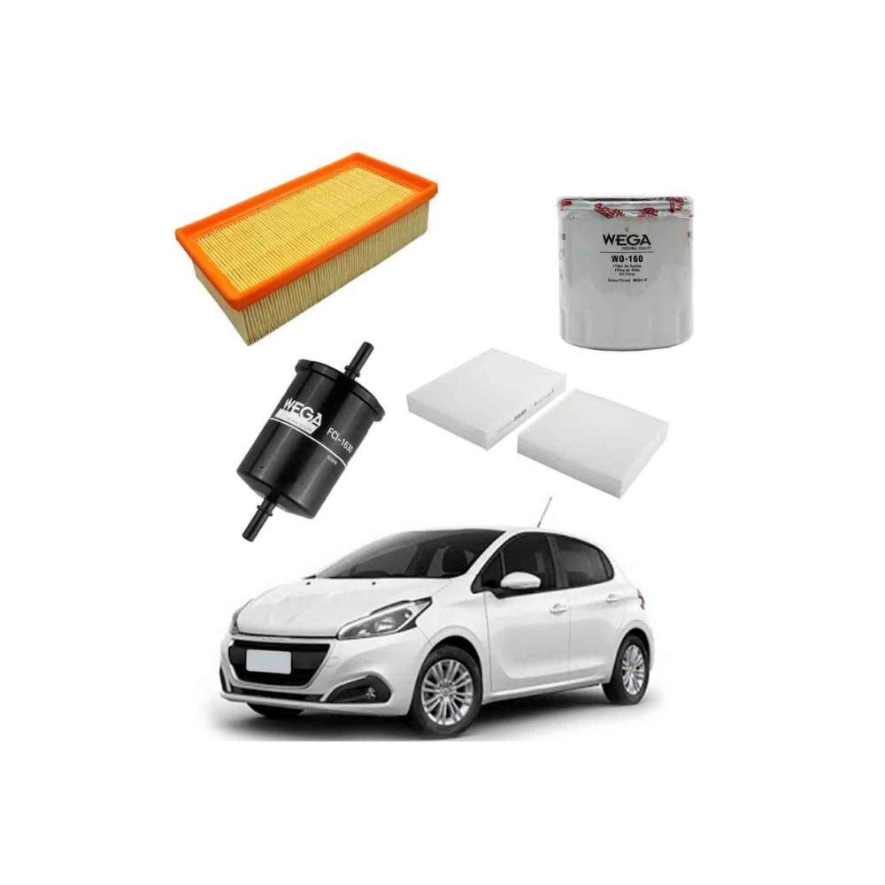 Kit Filtro Troca Óleo Citroen C3 2016 A 2021 WKL100 Wega
