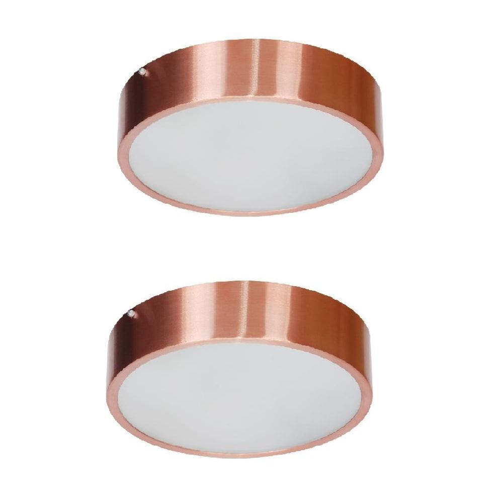 Plafon LED Alumínio Vidro Bivolt 2 Lâmpadas 20x20x7 cm
