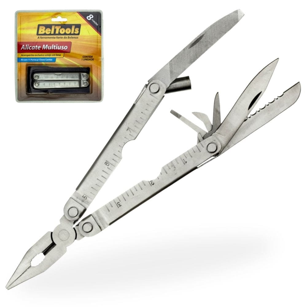 Alicate Multiuso Aço Inox 8 Funções Beltools