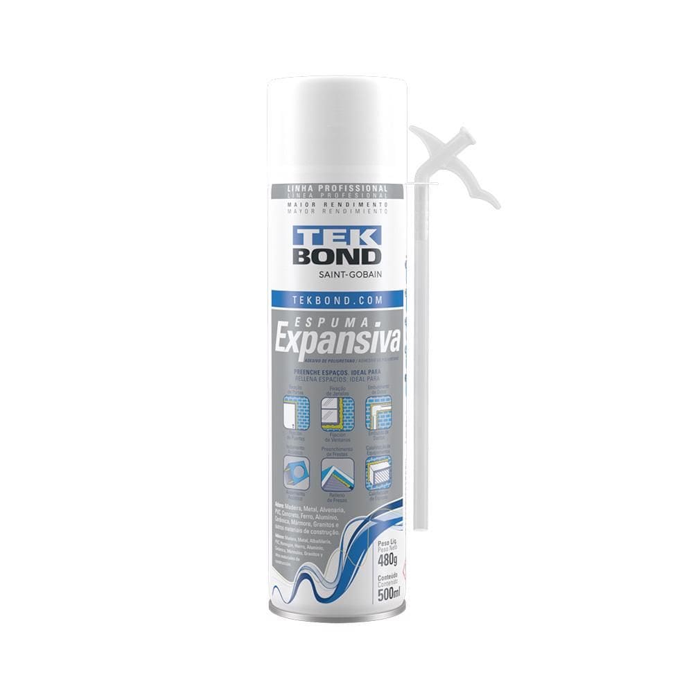 Espuma Expansiva de PU 480G / 500ML - Tekbond 21101006100
