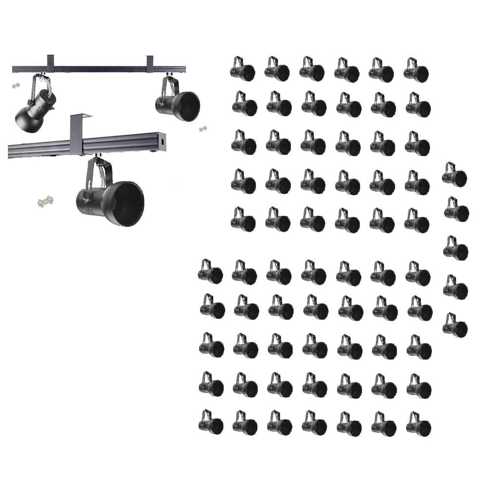 Kit 70 Spot Trilho Perfilado Eletro calha Par20 Bulbo OL7