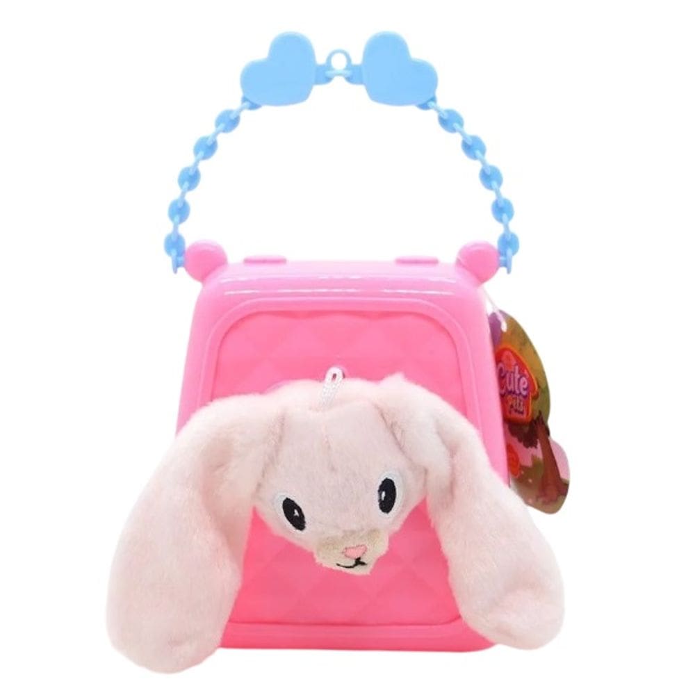 Cute PETS Pelucia Coelho com Bolsa Rosa SHINY TOYS 1219