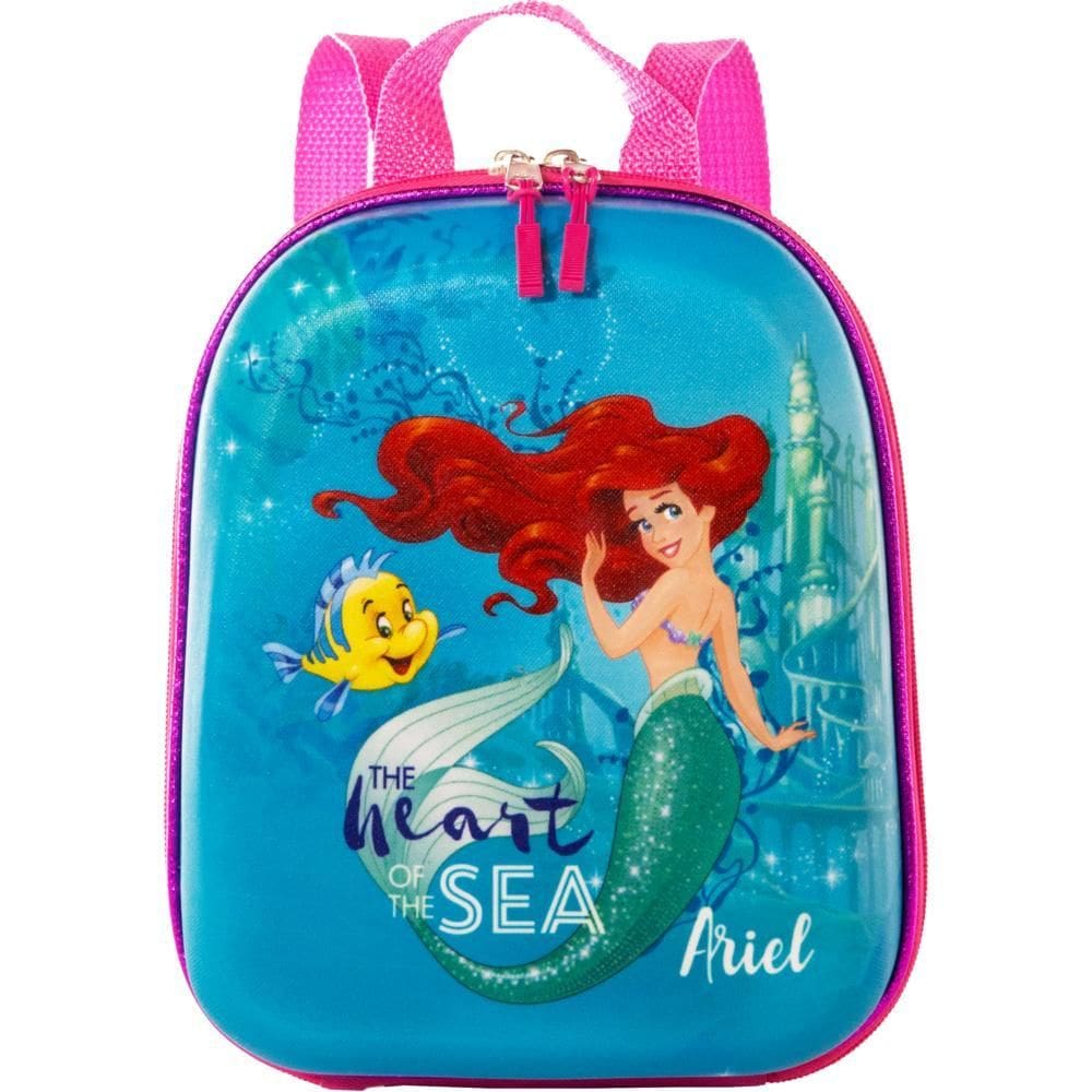 Lancheira Costas 3D Ariel Pequena Sereia Impermeável Meninas