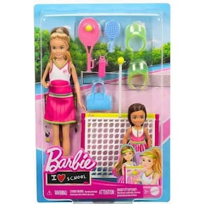 Boneca Barbie Family Chelsea e Stacie Aula de Tênis Mattel HRG83
