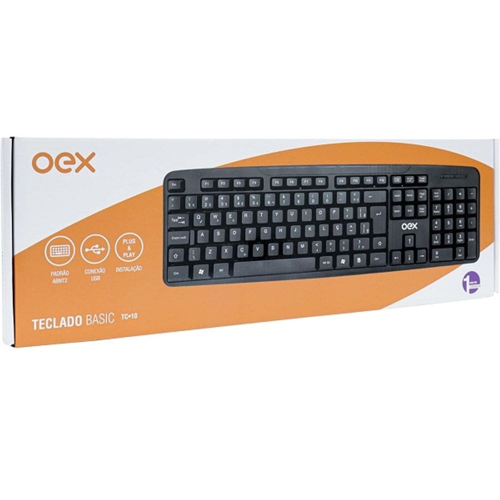 Teclado Basico USB Preto OEX