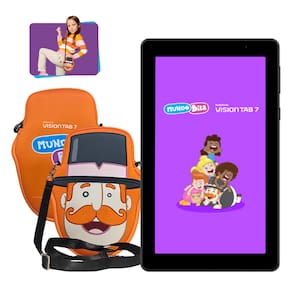 Tablet Positivo Vision TAB 7 Mundo Bita + Capa e Bolsa - Octa-Core 3GB RAM 64GB Android 14 Go Wi-Fi Tela 7” IPS – Preto