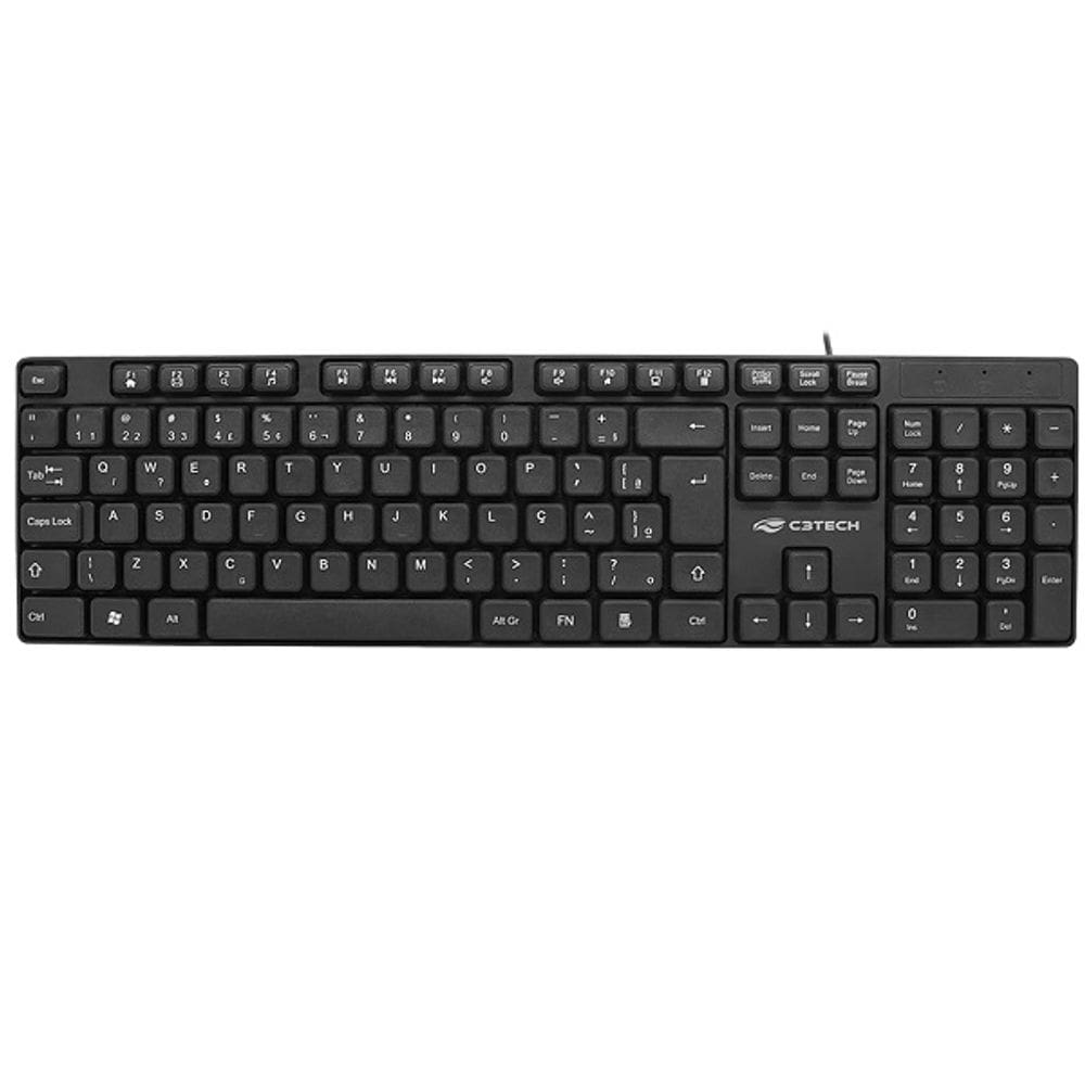Teclado USB Multmidia KB-M10BK Preto C3 TECH