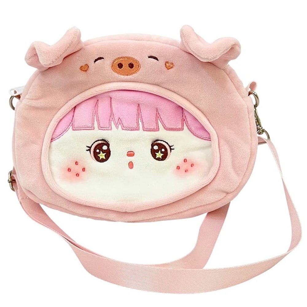 Bolsa Bichos Fofos Boneca com Roupa de Porco Caa TOYS