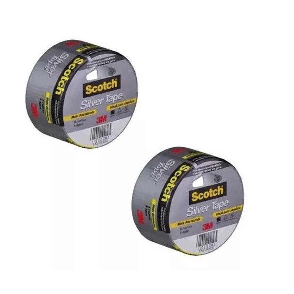 Kit 2 Fita Silver Tape 3M SCOTCH 45MM X 5M