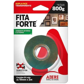 Fita Forte Dupla Face Massa Acrilica Adere 19MM X 02M