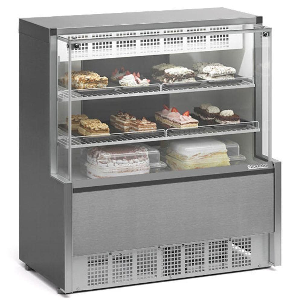 Vitrine Refrigerada Confeitaria Dupla Função Aurora Gpea110r Gelopar 1,06mt Inox 110v