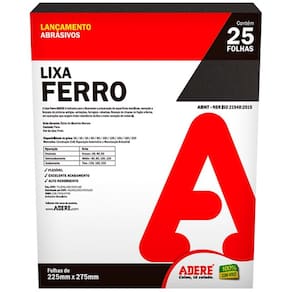 Lixa Ferro Grao 100 25 Folhas 225 X 275MM LFE100