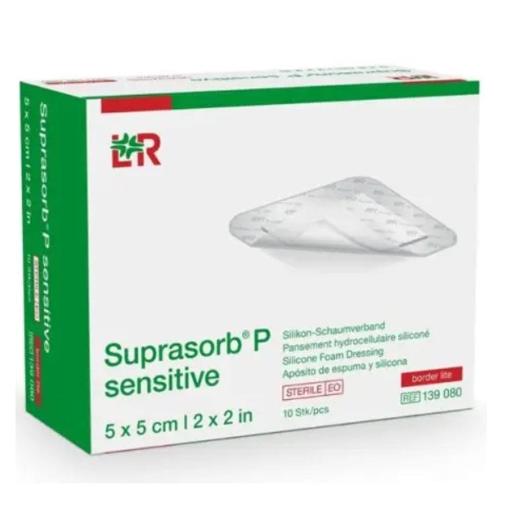 Suprasorb P Sensitive Curativo de Espuma de Silicone 5 X 5CM com 10 Unidades