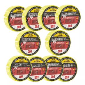 Kit 10 Fita Isolante 3M Imperial 18MM X 10M Amarela