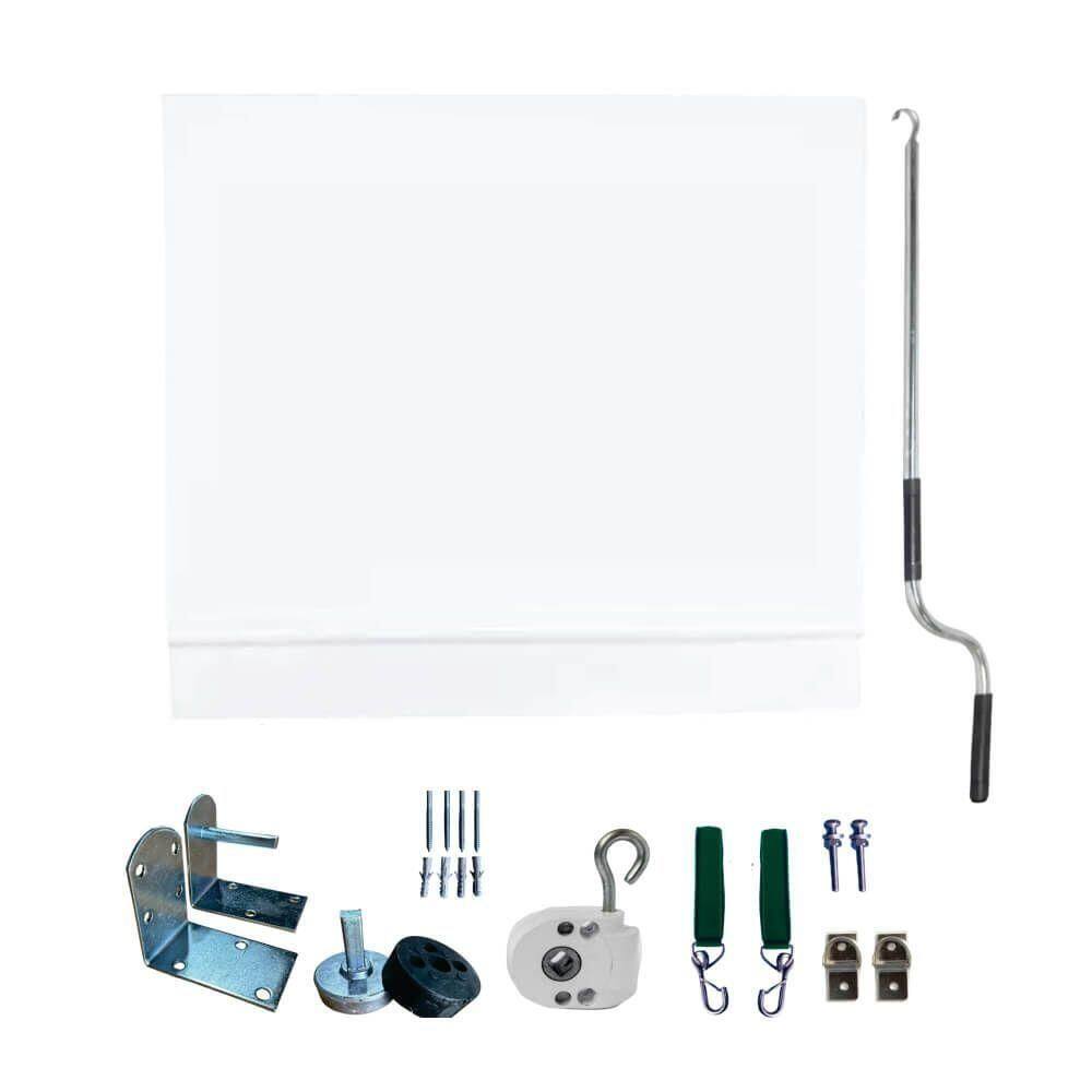 Toldo Cortina Branco - 1,70m X 2,90m - Kit Completo