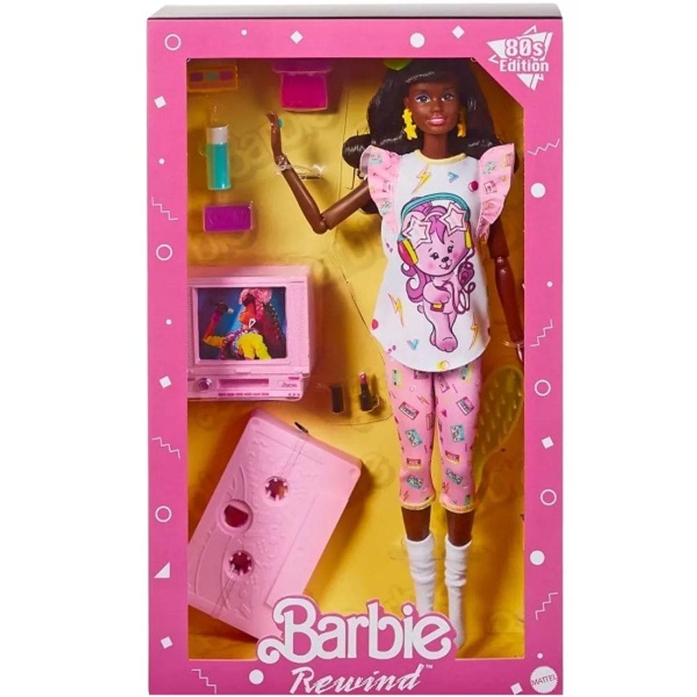 Boneca Barbie Retro ANOS 80 Festa do Pijama com Acessorios Mattel HJX19