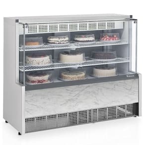 Vitrine Refrigerada Confeitaria Dupla Função Aurora Gpea140r Gelopar 1,40mt Branco 220v