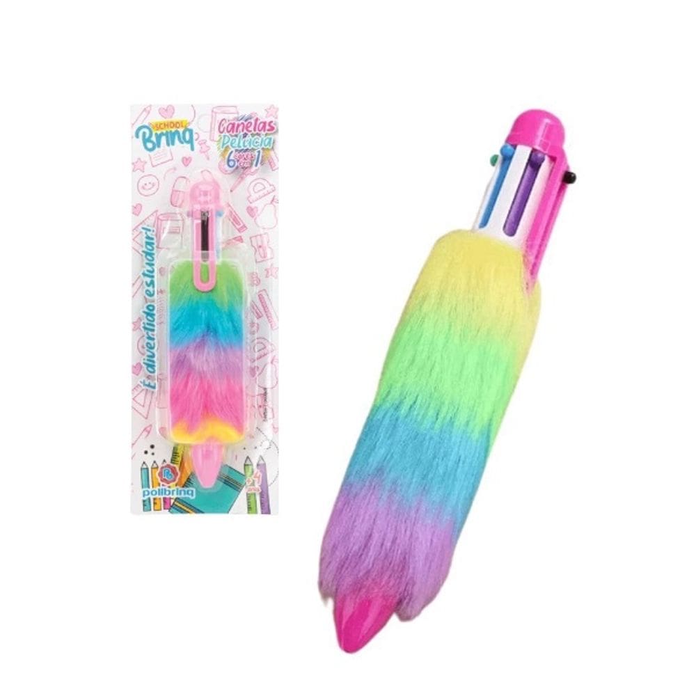 Caneta Esferografica Pelucia ARCO-IRIS SCB35
