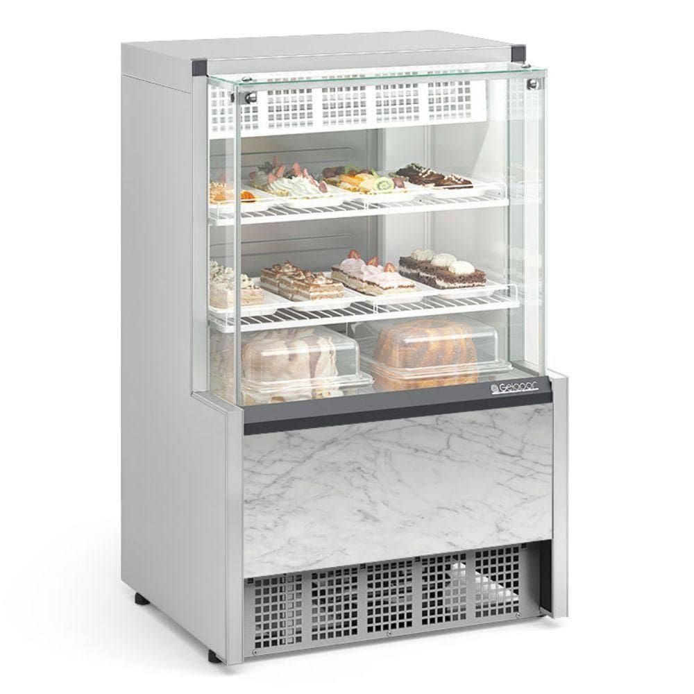 Vitrine Refrigerada Confeitaria Dupla Função Aurora Gpea075r Gelopar 0,74mt Branco 220v