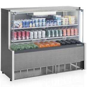 Vitrine Refrigerada Ar Forçado Aurora Gpfa140r Gelopar Aurora Refrigerada 1,40mt Inox 220v