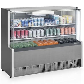 Vitrine Refrigerada Ar Forçado Com Vidros Aquecidos Gpfa140a Gelopar 1,40mt Inox 220v