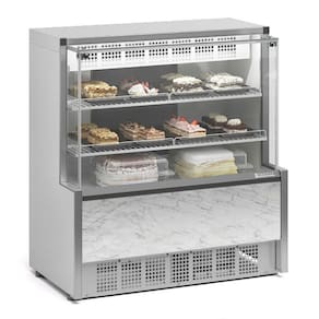 Vitrine Refrigerada Confeitaria Dupla Função Aurora Gpea110r Gelopar 1,06mt Branco 220v