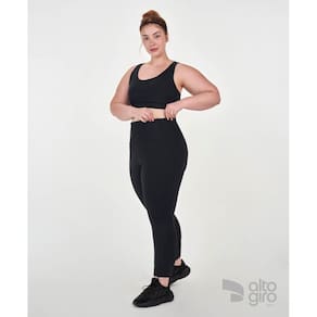 Legging 7/8 Elastico Plus Alto Giro Preto
