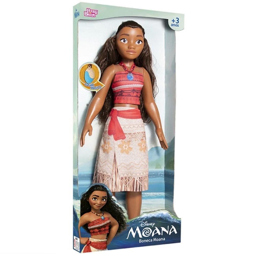 Boneca Moana 55CM com Colar BABY BRINK
