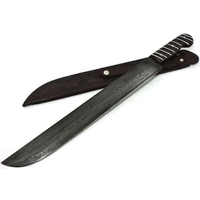 Facão Antigo Formiga Cabo Madeira Alpaca Lâm 38 Cm