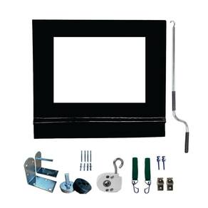 Toldo Cortina Preto C/ Visor - 1,70m X 1,50m - Kit Completo