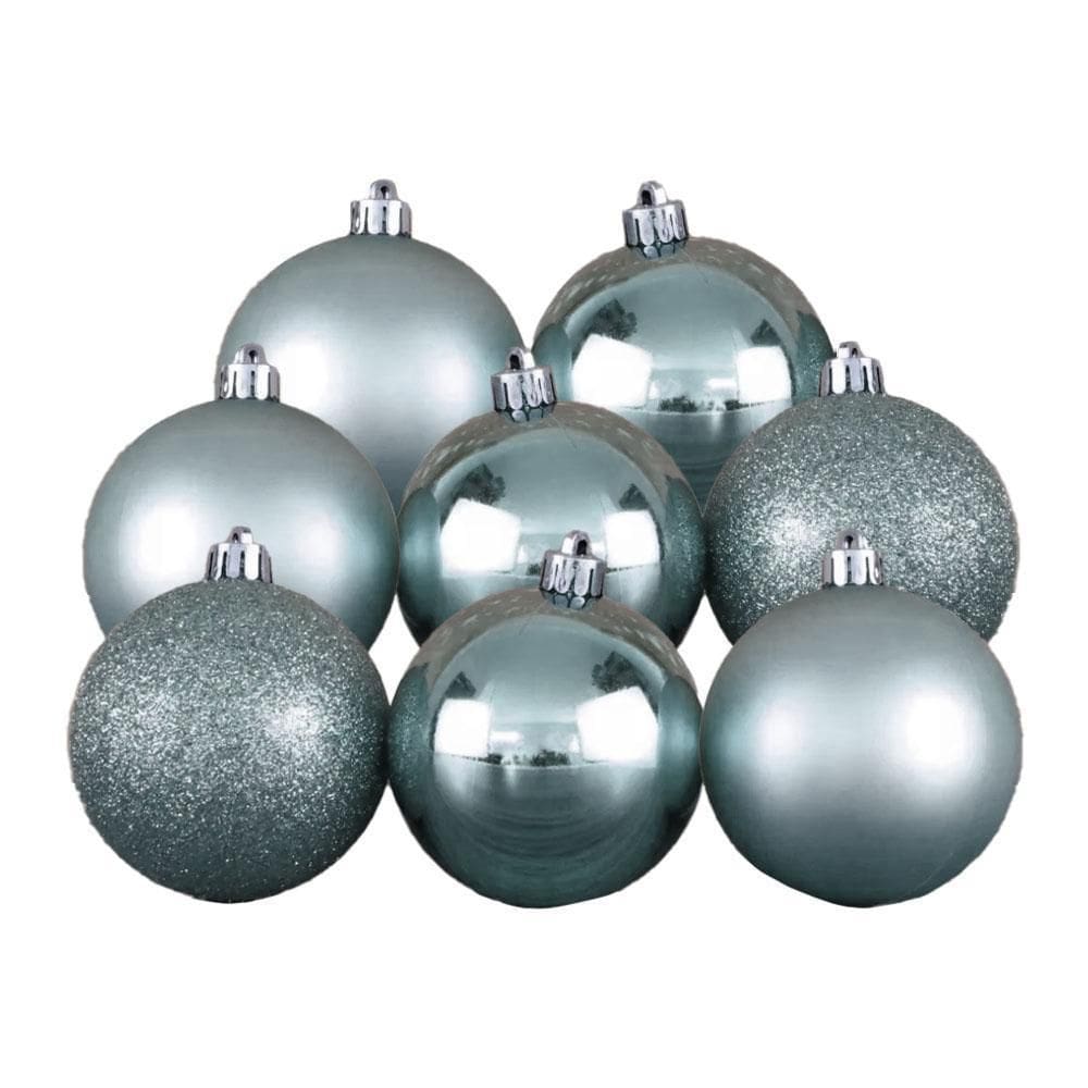 Kit Bola De Natal 8Cm Menta Brilho/Glitter/Fosco 8Und Cromus