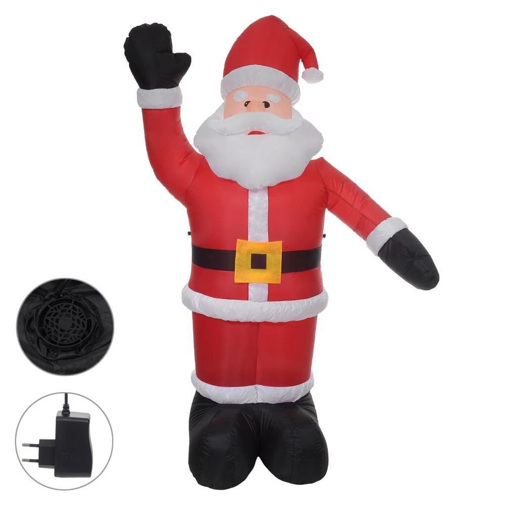 Papai Noel Gigante Inflável Led 2,40Mt Enfeite Natal Bivolt