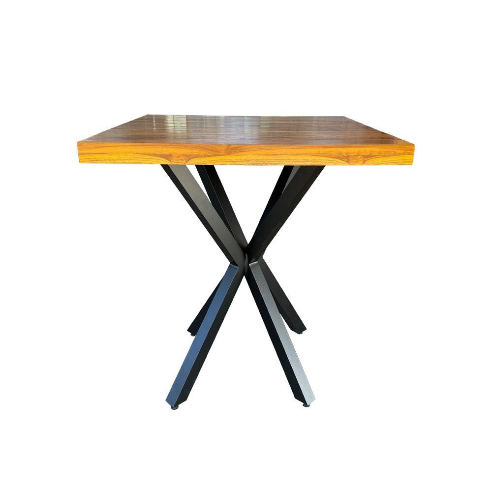 Mesa Madeira Teca Alumínio 70x70