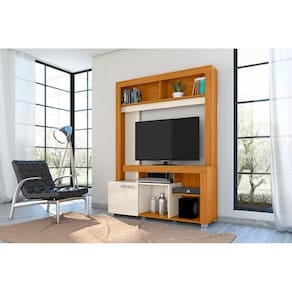 Estante Flávia para TV de até 50 polegadas - Cinamomo / Off White - Madetec