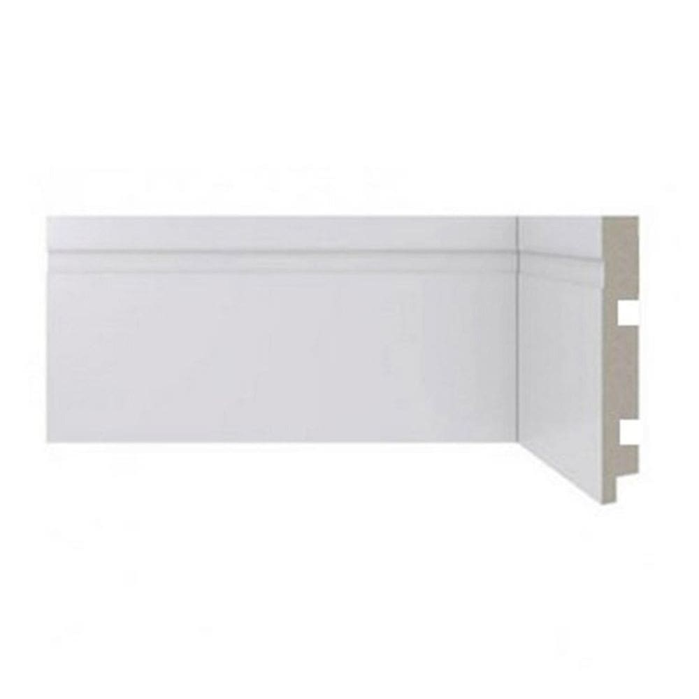Kit com 30 Barras Rodapé Scandian 15mmx10cm Metro Linear 6,75m Branco