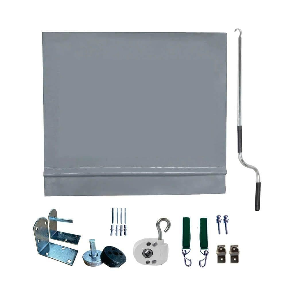 Toldo Cortina Cinza - 2,70m X 2,60m - Kit Completo