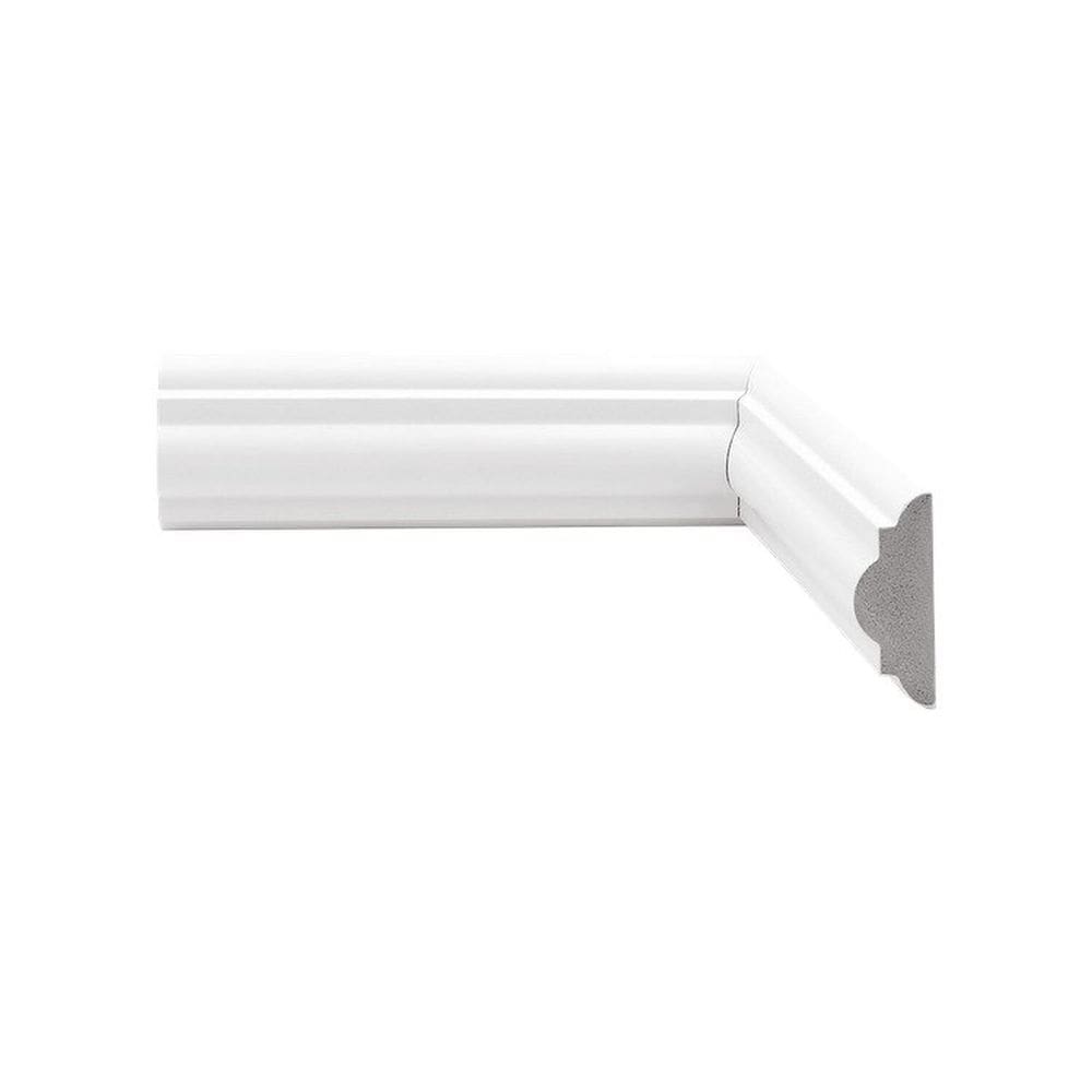 Kit com 15 Barras Rodameio de Poliestireno Scandian 18mmx5cmx2,40m Metro Linear 7,2m Branco