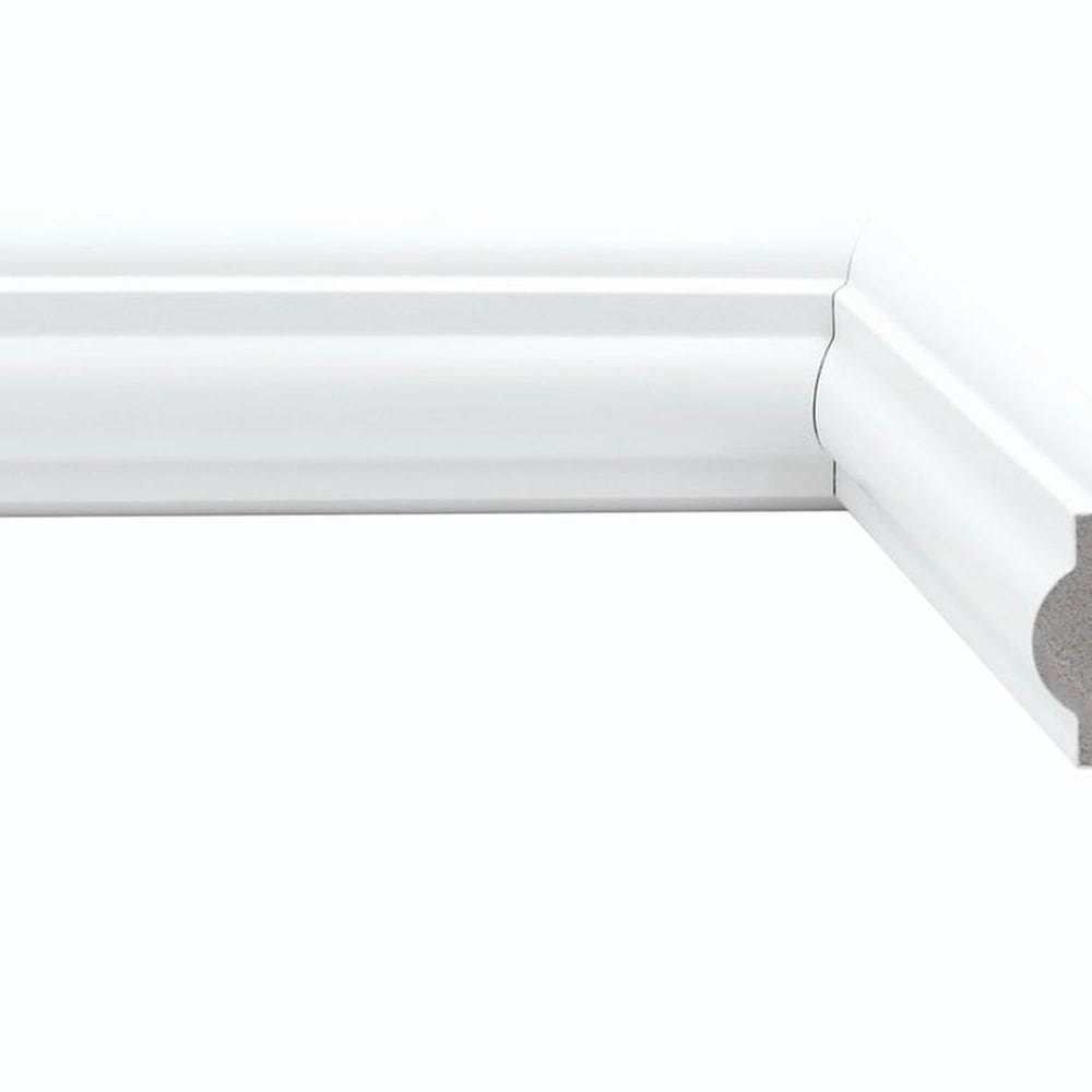 Kit com 20 Barras Rodameio de Poliestireno Scandian 27mmx7,5cmx2,40m Metro Linear 7,2m Branco