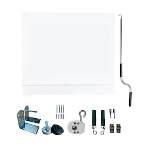 Toldo Cortina Branco - 1,60m X 1,50m - Kit Completo