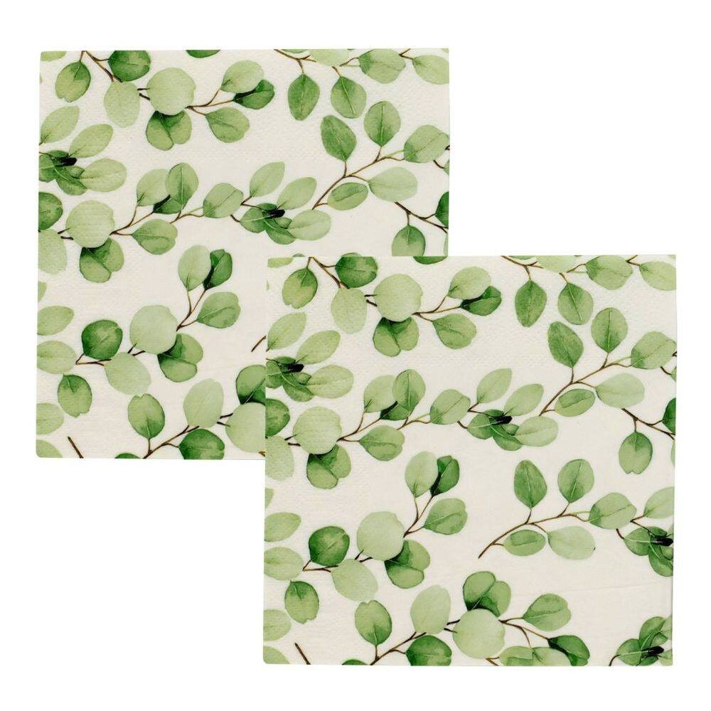 Kit Guardanapo Decorado Estampa Folhagens Luxo 40 Folhas 33cm - Tuut