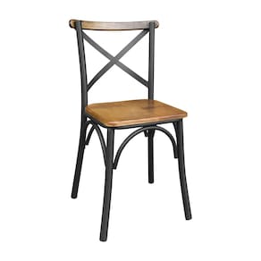 Cadeira Paris Katrina Aluminio e Madeira Premium Preto