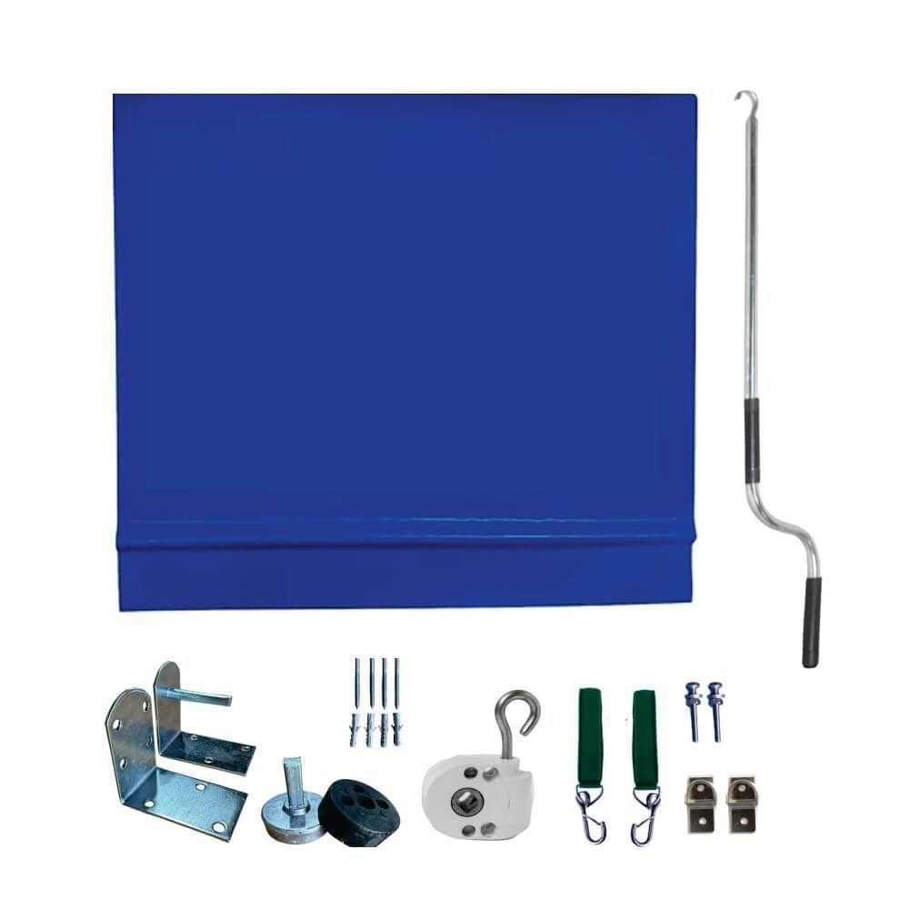 Toldo Cortina Azul - 2,80m X 3,20m - Kit Completo