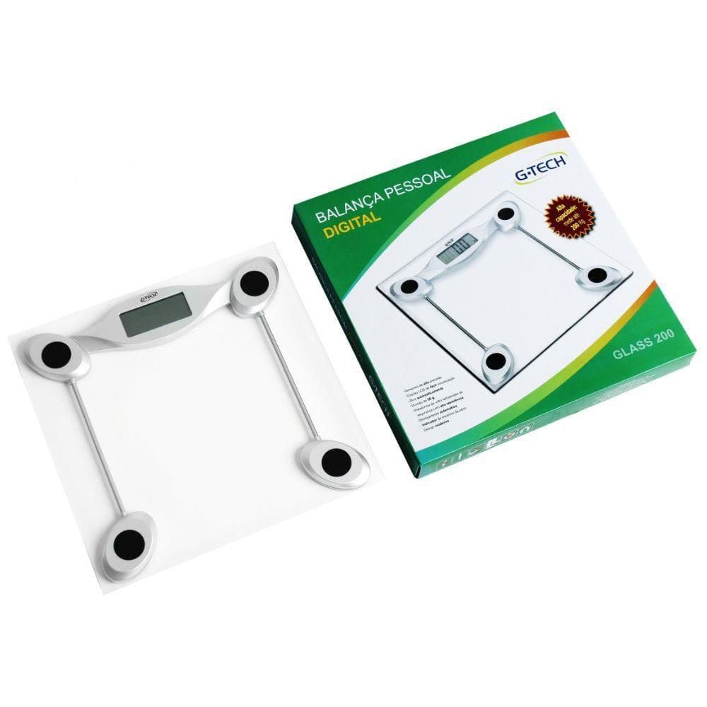 Balança Digital G-Tech GLASS200 - 200Kg, LCD