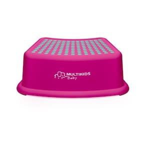 Degráu Infantil Multikids com Anti-Derrapante - Rosa - 20 cm
