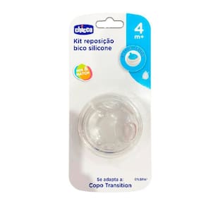 Kit 2 Bicos Silicone Copo Transition 4m+ - Chicco