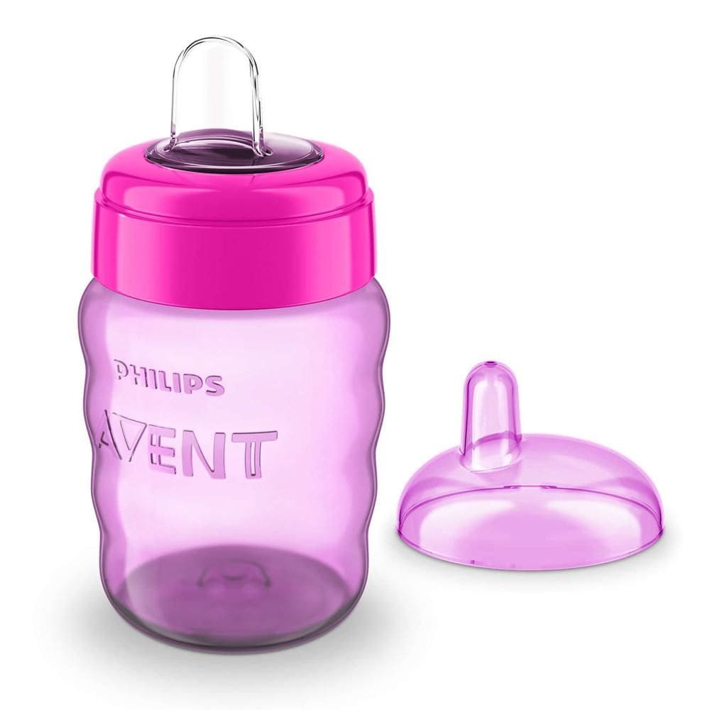 Copo de Treinamento Silicone 260 ML Rosa Avent