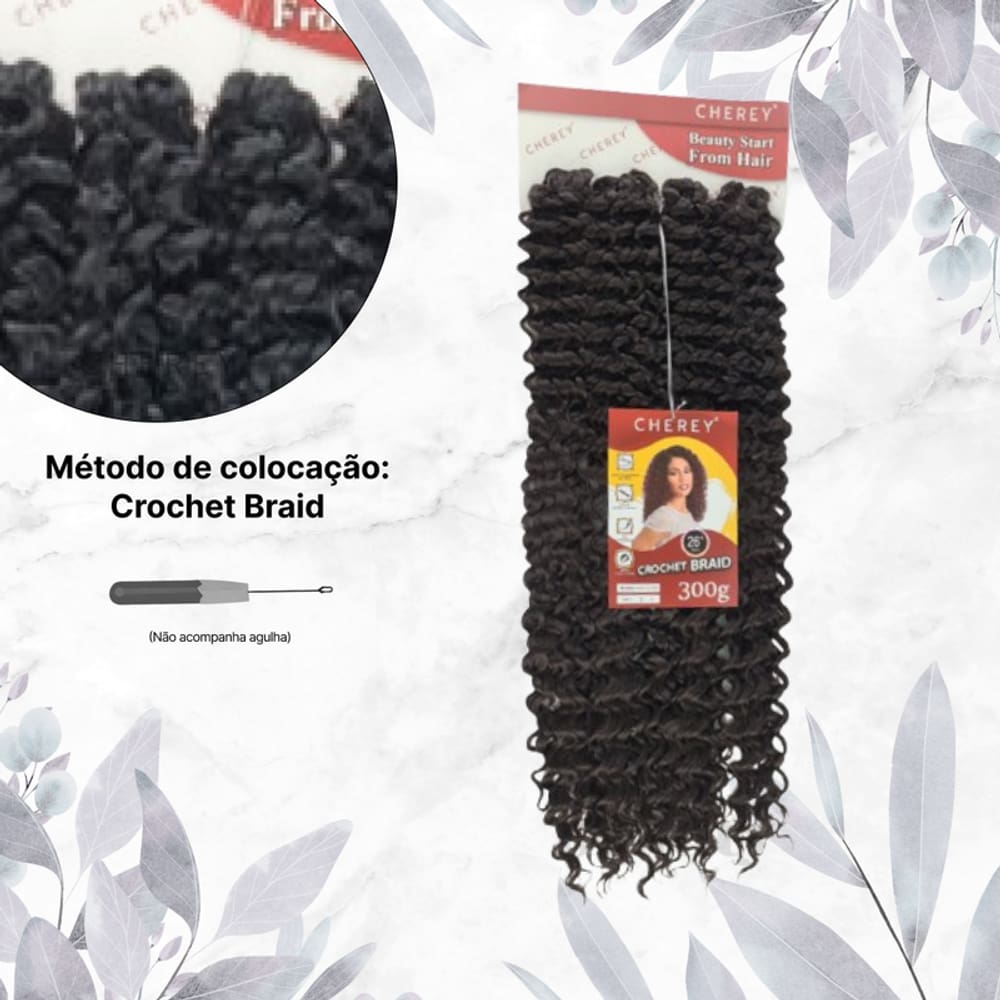 Cabelo Orgânico Percific Curl 300g 65cm para crochet braid