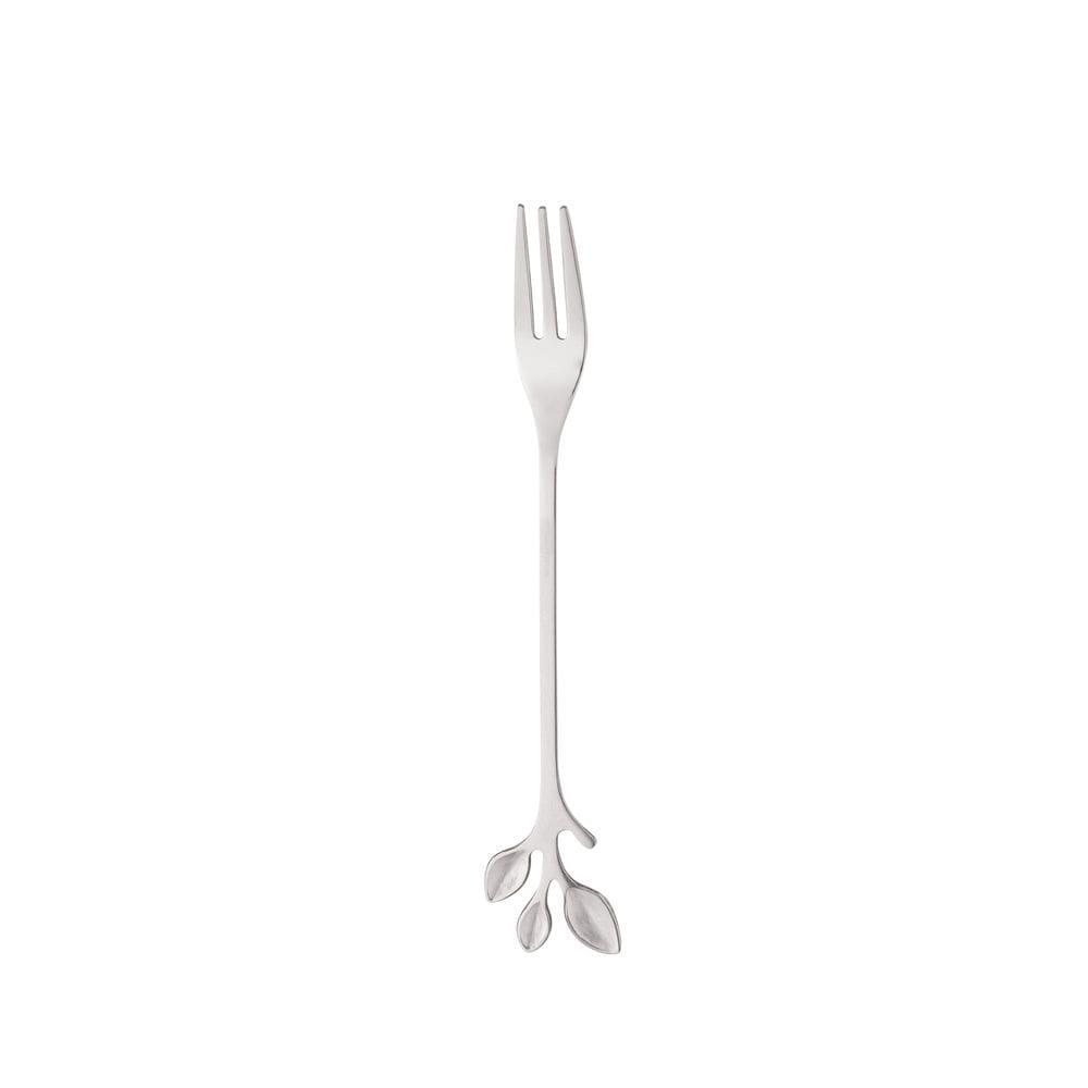 Conjunto 4 Garfos de Aço Inox para Aperitivo Leaves Prata - Wolff