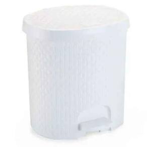Lixeira 6l Rattan Branco Ref.052/b Nitron