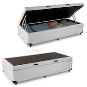 Cama Box Baú Solteiro Sintético SerenePrime Branco 88x188x44